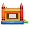 Cloud 9 Crayon Bounce House with Blower - Large Inflatable Bouncer for Kids with Slide